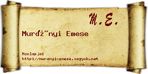 Murányi Emese névjegykártya